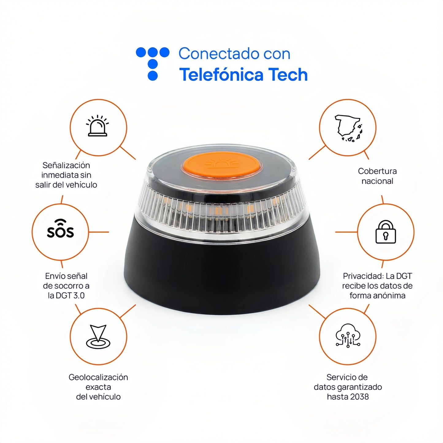 Baliza V16 Homologada y Conectada DGT – SeguriAlert V16