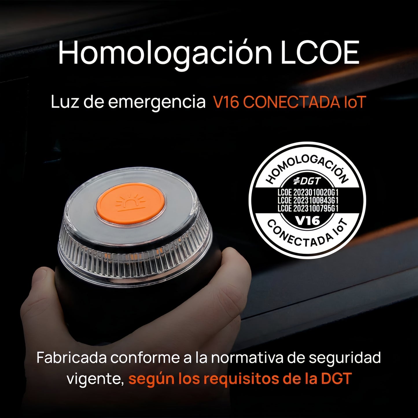 Baliza V16 Homologada y Conectada DGT – SeguriAlert V16