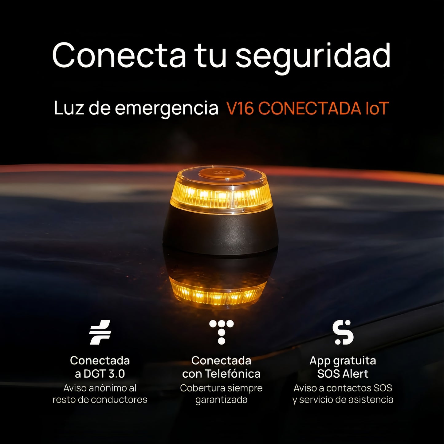 Baliza V16 Homologada y Conectada DGT – SeguriAlert V16